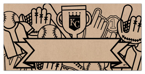 Wholesale MLB1082-Name Banner Color-In 6x12 / M1082-Kansas City Royals
