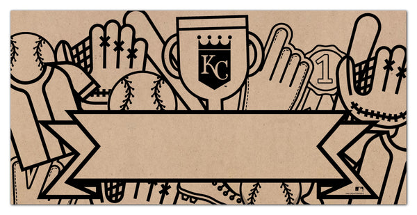 Wholesale MLB1082-Name Banner Color-In 6x12 / M1082-Kansas City Royals