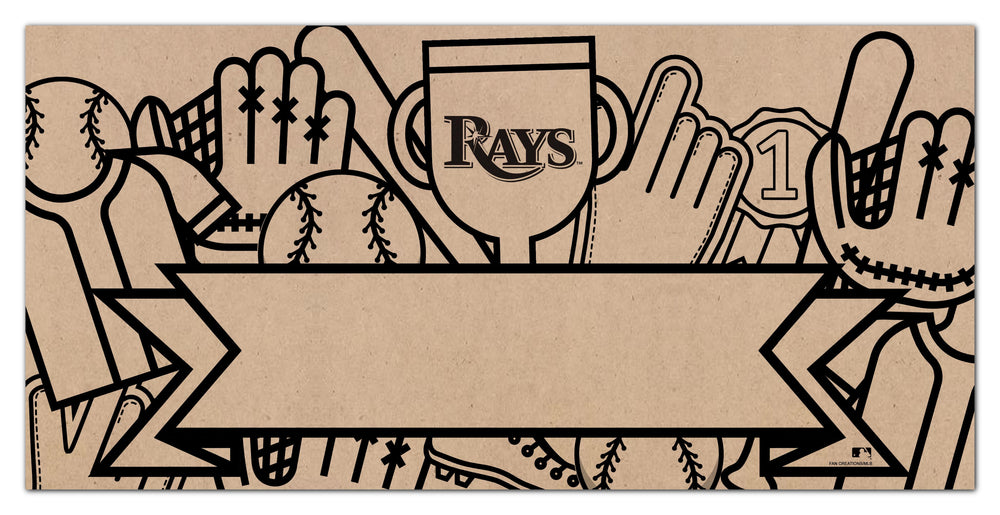 Wholesale MLB1082-Name Banner Color-In 6x12 / M1082-Tampa Bay Rays