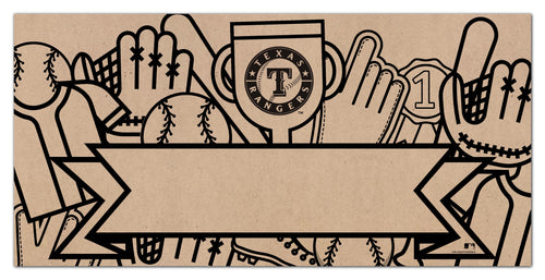 Wholesale MLB1082-Name Banner Color-In 6x12 / M1082-Texas Rangers