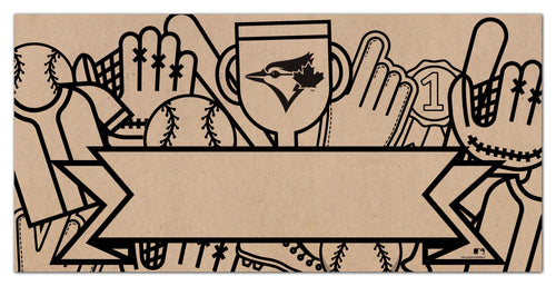 Wholesale MLB1082-Name Banner Color-In 6x12 / M1082-Toronto Blue Jays