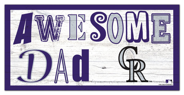 Wholesale MLB2018-Awesome Dad 6x12 / M2018-Colorado Rockies