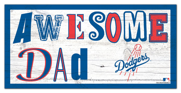 Wholesale MLB2018-Awesome Dad 6x12 / M2018-Los Angeles Dodgers