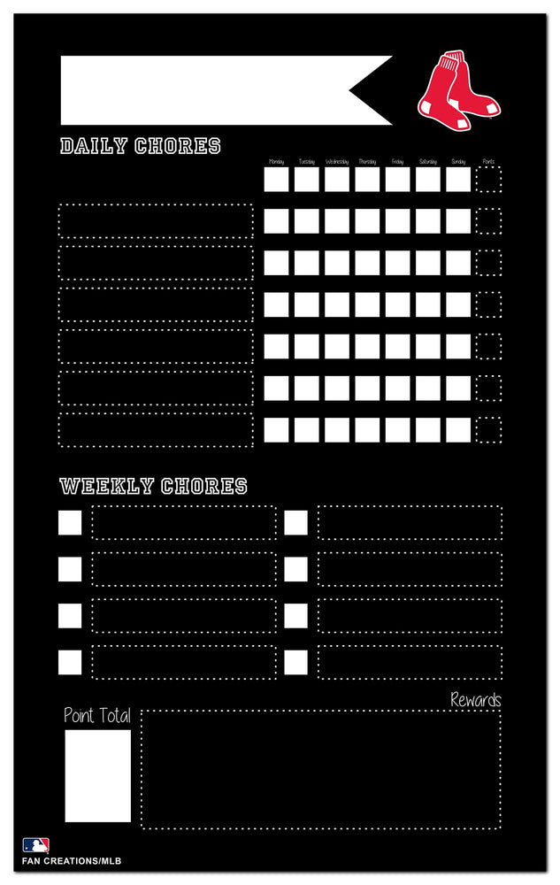 Wholesale MLB2021-Chore Chart Chalkboard 11x19 / M2021-Boston Red Sox