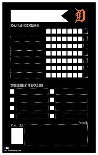 Wholesale MLB2021-Chore Chart Chalkboard 11x19 / M2021-Detroit Tigers