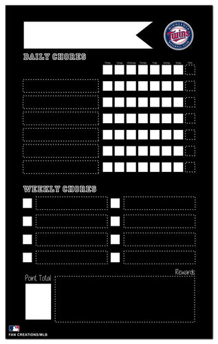 Wholesale MLB2021-Chore Chart Chalkboard 11x19 / M2021-Minnesota Twins