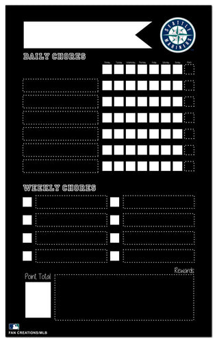 Wholesale MLB2021-Chore Chart Chalkboard 11x19 / M2021-Seattle Mariners