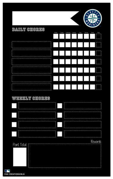 Wholesale MLB2021-Chore Chart Chalkboard 11x19 / M2021-Seattle Mariners