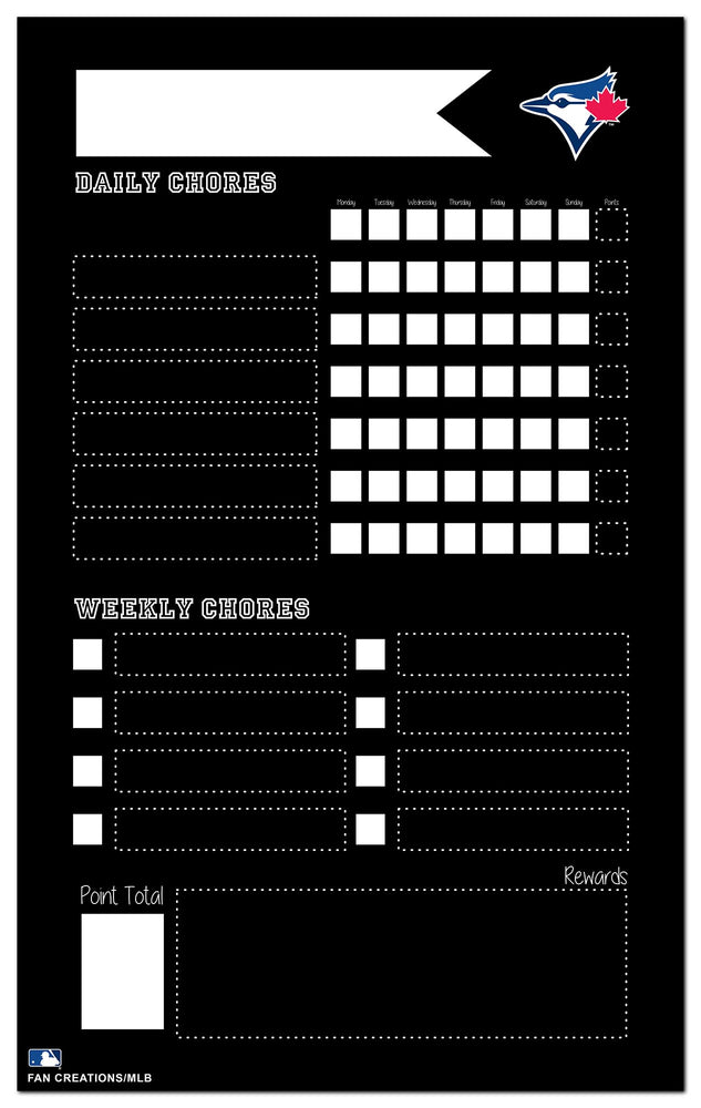 Wholesale MLB2021-Chore Chart Chalkboard 11x19 / M2021-Toronto Blue Jays