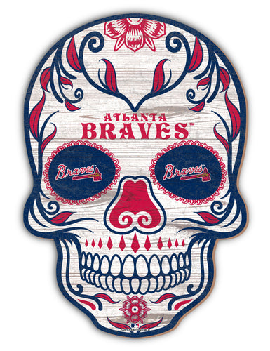 Wholesale MLB2044-Sugar Skull 12in / M2044-Atlanta Braves