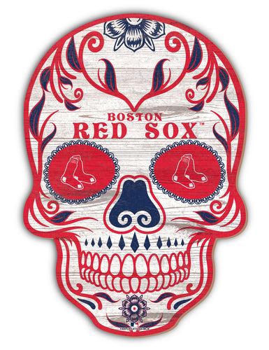 Wholesale MLB2044-Sugar Skull 12in / M2044-Boston Red Sox