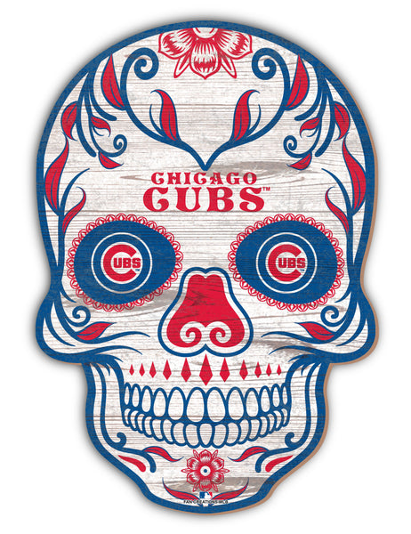 Wholesale MLB2044-Sugar Skull 12in / M2044-Chicago Cubs