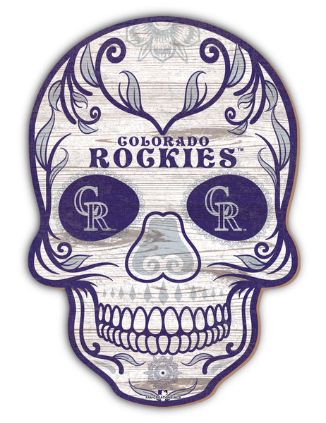 Wholesale MLB2044-Sugar Skull 12in / M2044-Colorado Rockies