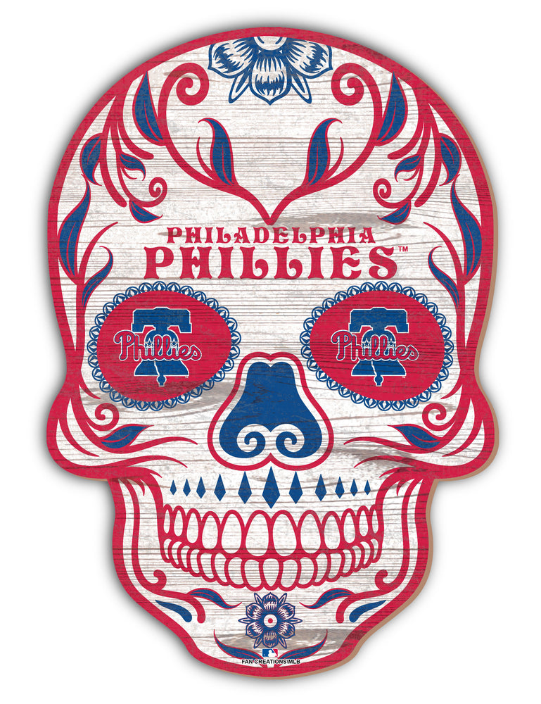 Wholesale MLB2044-Sugar Skull 12in / M2044-Philadelphia Phillies