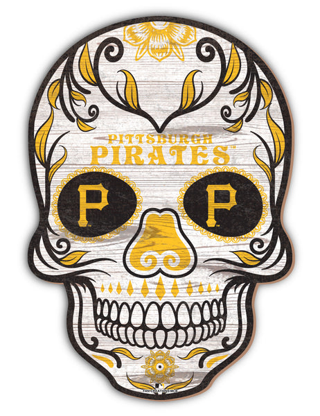Wholesale MLB2044-Sugar Skull 12in / M2044-Pittsburgh Pirates