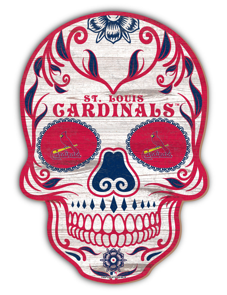 Wholesale MLB2044-Sugar Skull 12in / M2044-St. Louis Cardinals