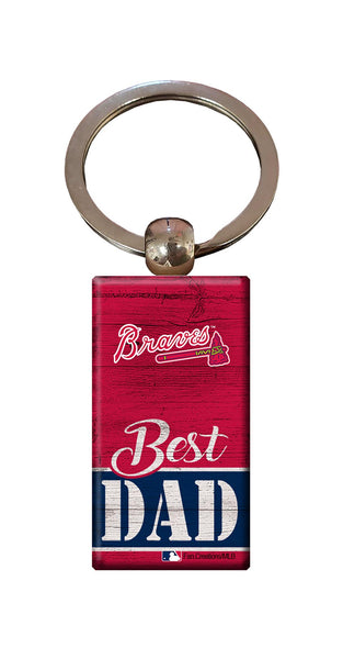 Wholesale MLB2051-Best Dad Keychain / M2051-Atlanta Braves