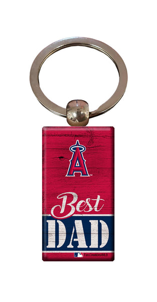 Wholesale MLB2051-Best Dad Keychain / M2051-Los Angeles Angels