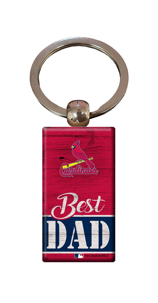 Wholesale MLB2051-Best Dad Keychain / M2051-St. Louis Cardinals