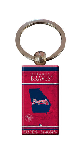 Wholesale MLB2052-Coordinates Keychain / M2052-Atlanta Braves