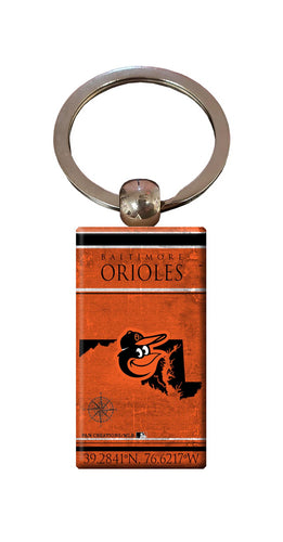 Wholesale MLB2052-Coordinates Keychain / M2052-Baltimore Orioles