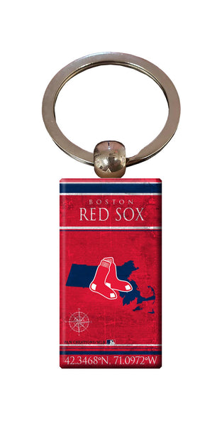 Wholesale MLB2052-Coordinates Keychain / M2052-Boston Red Sox