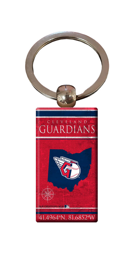 Wholesale MLB2052-Coordinates Keychain / M2052-Cleveland Guardians