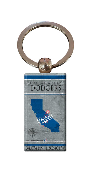 Wholesale MLB2052-Coordinates Keychain / M2052-Los Angeles Dodgers