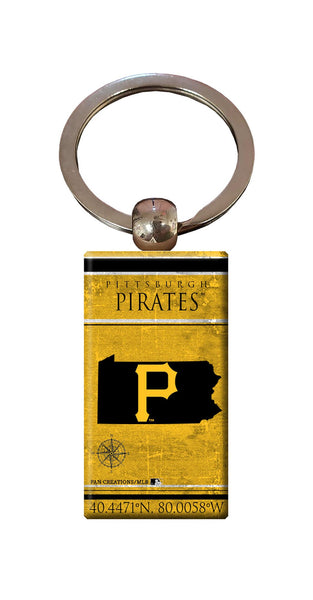 Wholesale MLB2052-Coordinates Keychain / M2052-Pittsburgh Pirates