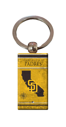 Wholesale MLB2052-Coordinates Keychain / M2052-San Diego Padres