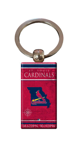 Wholesale MLB2052-Coordinates Keychain / M2052-St. Louis Cardinals
