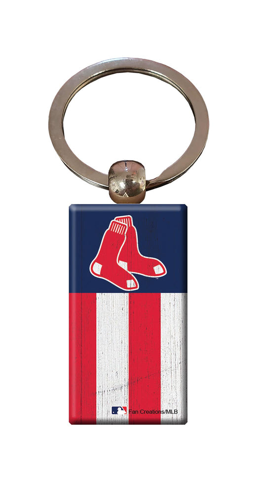 Wholesale MLB2055-Rectangle Flag Keychain / M2055-Boston Red Sox