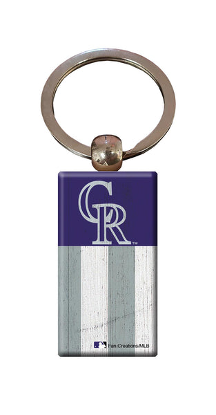 Wholesale MLB2055-Rectangle Flag Keychain / M2055-Colorado Rockies