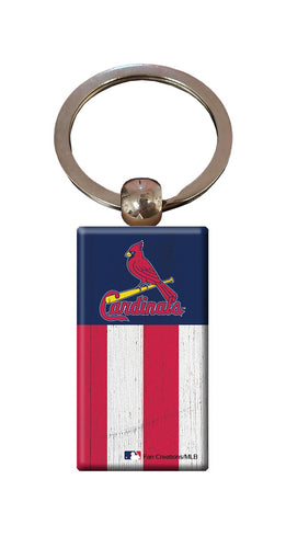 Wholesale MLB2055-Rectangle Flag Keychain / M2055-St. Louis Cardinals