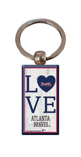 Wholesale MLB2057-Love Keychain / M2057-Atlanta Braves