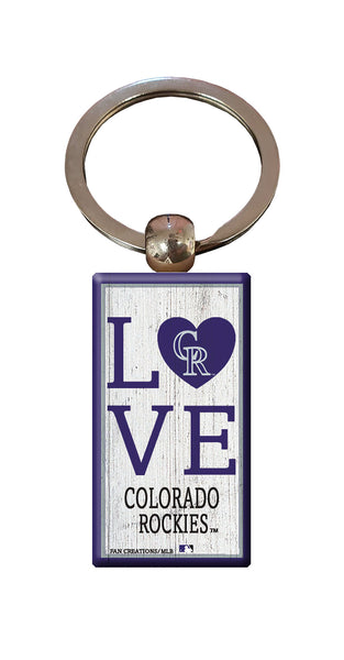 Wholesale MLB2057-Love Keychain / M2057-Colorado Rockies