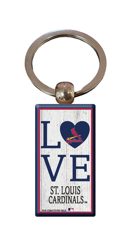 Wholesale MLB2057-Love Keychain / M2057-St. Louis Cardinals