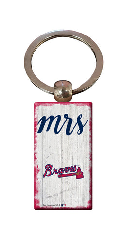 Wholesale MLB2059-Script Mrs Keychain / M2059-Atlanta Braves