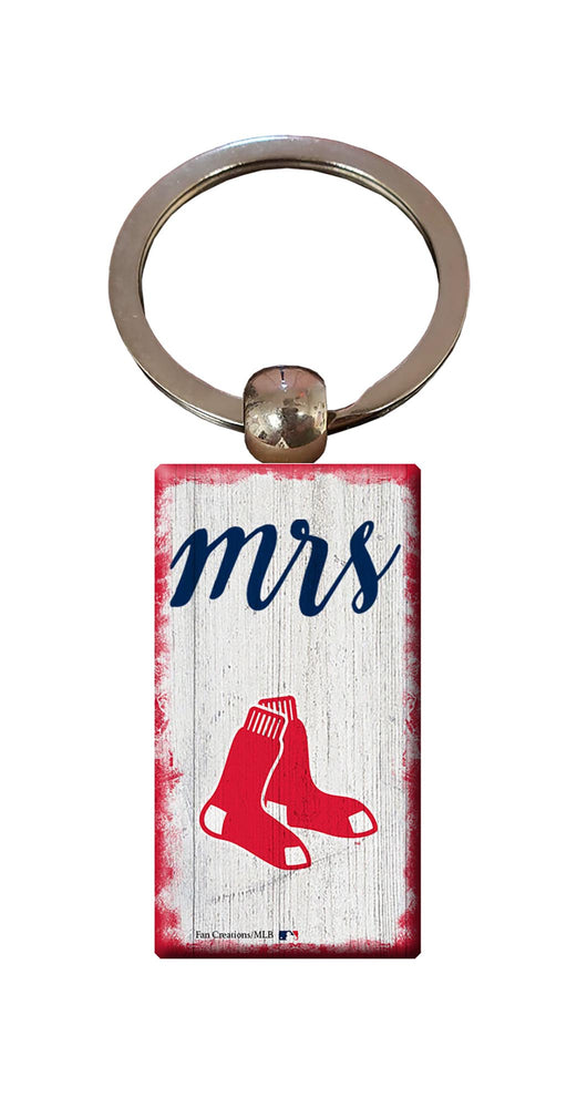 Wholesale MLB2059-Script Mrs Keychain / M2059-Boston Red Sox