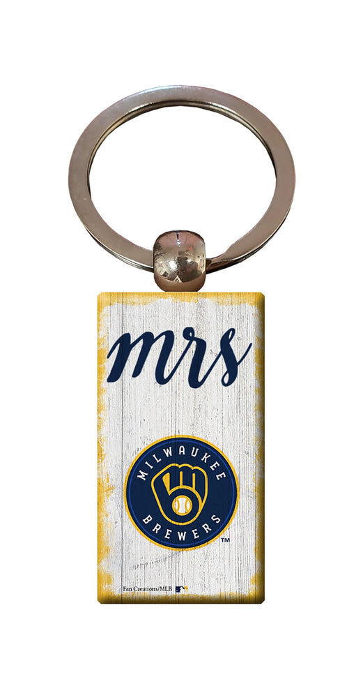 Wholesale MLB2059-Script Mrs Keychain / M2059-Milwaukee Brewers