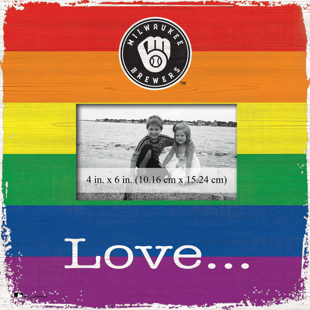 Wholesale MLB2065-Love Pride 10x10 Frame / M2065-Milwaukee Brewers