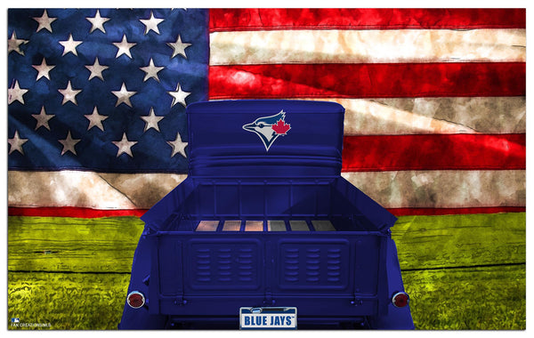Wholesale MLB2072-Patriotic Retro Truck 11x19 / M2072-Toronto Blue Jays