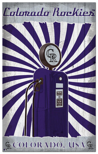 Wholesale MLB2074-Retro Pump Location 11x19 / M2074-Colorado Rockies