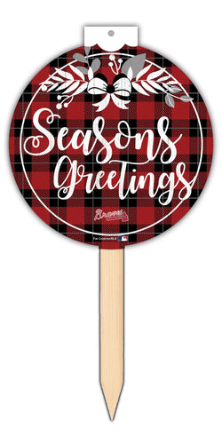 Wholesale MLB2084-Seasons Greetings Stake / M2084-Atlanta Braves