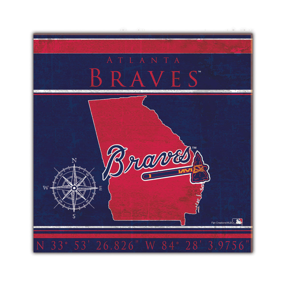 Wholesale MLB2105-Coordinates 10x10 / M2105-Atlanta Braves