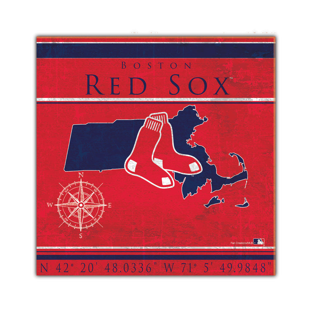 Wholesale MLB2105-Coordinates 10x10 / M2105-Boston Red Sox