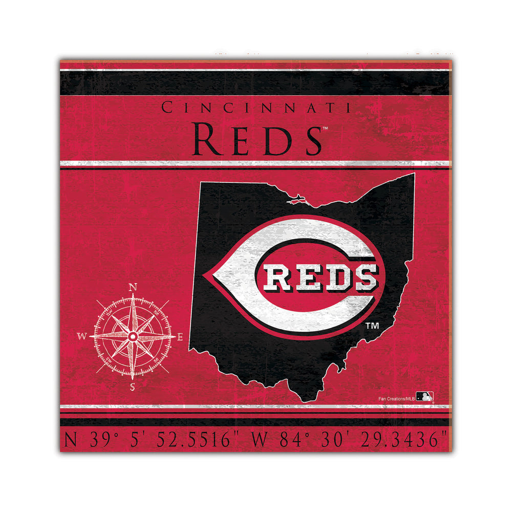 Wholesale MLB2105-Coordinates 10x10 / M2105-Cincinnati Reds