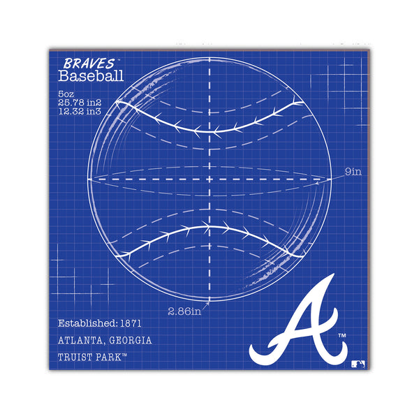 Wholesale MLB2108-Ball Blueprint 10x10 / M2108-Atlanta Braves