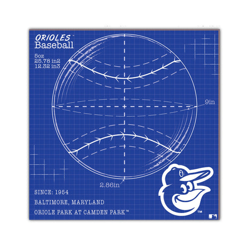 Wholesale MLB2108-Ball Blueprint 10x10 / M2108-Baltimore Orioles