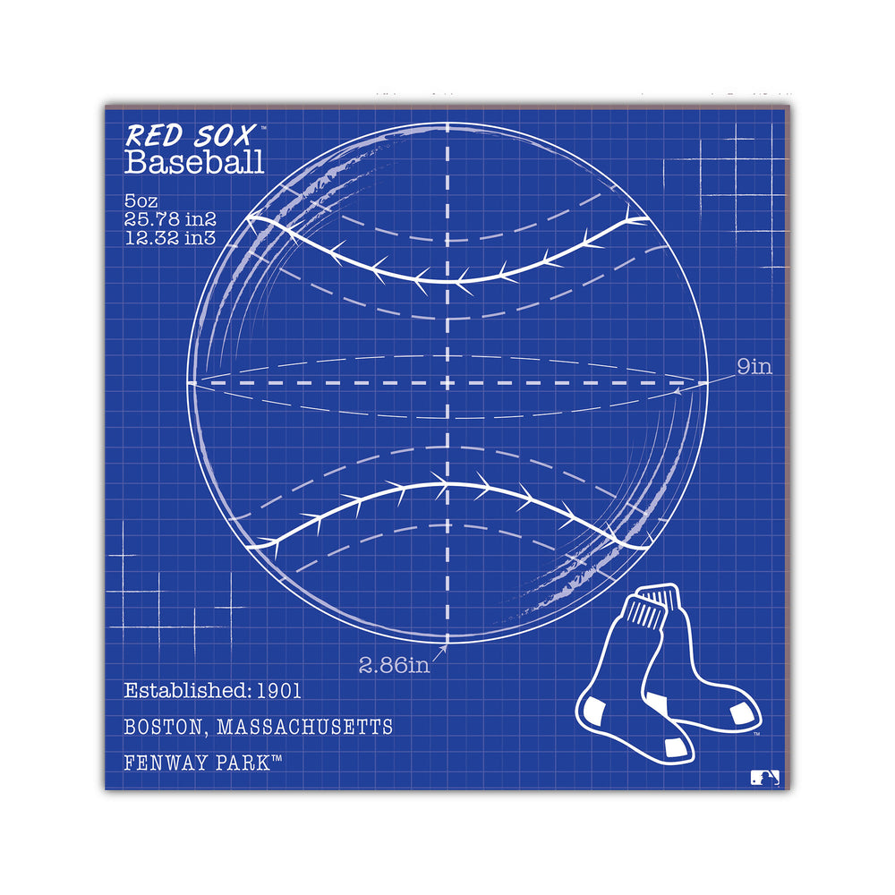 Wholesale MLB2108-Ball Blueprint 10x10 / M2108-Boston Red Sox